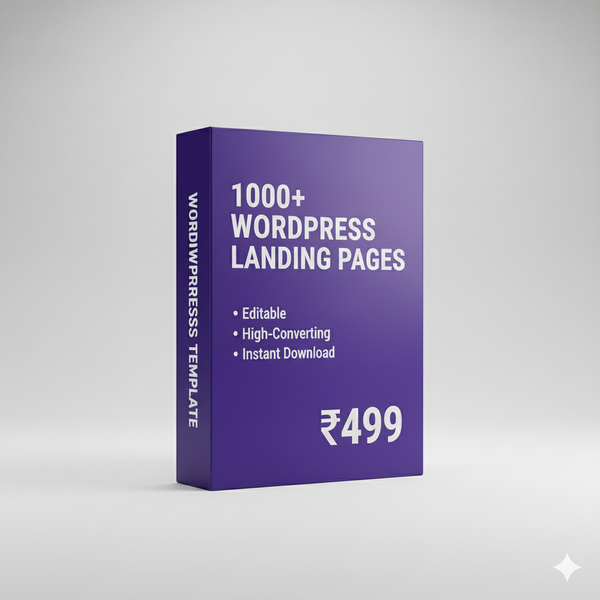 1000+ WordPress Landing Pages – Instant Download (₹499)